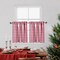 Red Burgundy Buffalo Plaid Check Tier Curtains 24 Inches Long for Kitchen,Gingham Farmhouse Rod Pocket Half Window Cafe Curtains Bathroom for Window, 28" x 24", Red/White, Set of 2